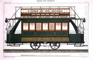 Design for en trikk av A. Cheneveau
