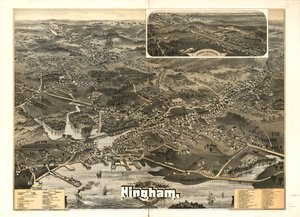 Byen Hingham, Plymouth County, Mass. 1885. av A. F.; Geo. H. Walker and Co. Poole