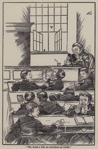 Illustrasjon for The Essays of Elia av Charles Lamb (litho) av A. Garth Jones