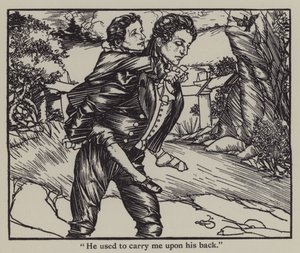 Illustrasjon for The Essays of Elia av Charles Lamb (litho)