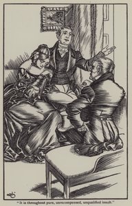 Illustrasjon for The Essays of Elia av Charles Lamb (litho) av A. Garth Jones