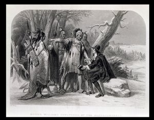 Roger Williams i ly av Narragansetts, 1636, fra 