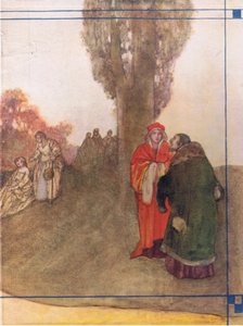 Innvendig omslagsdesign, fra Tales from Shakespeare pub. av Ward Lock & Co Ltd, 1930-40-tallet av A. Jackson