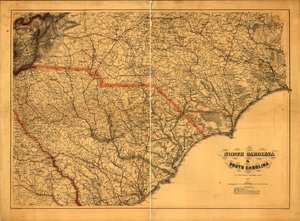 633 600. LC Civil War Maps (2. utg.), 305a.4 Generelt kart. Myndigheter brukt til å lage kartet er oppført under tittelen. Statsnavn, grenser og jernbaner er overtrykt med rødt. Beskrivelse hentet fra publisert bibliografi. Tilgjengelig også gjennom av A. Lindenkohl