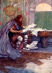 Alfred fant mye glede i å lese, 9. århundre, 1905.