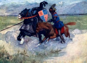 Bruce løftet stridsøksen høyt i luften..., 1314, 1905