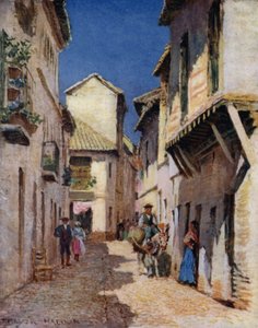 Cordova, A Street (farge litho) av A. Trevor Haddon