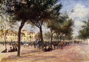 Granada, marked og sigøynermesse i Triunfo (farge litho)