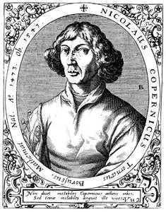 Nicolaus Copernicus , polsk astronom, 1645 av A. de Bry