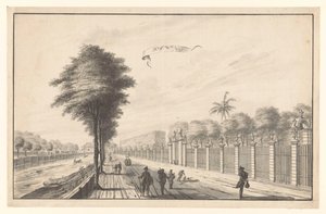 De Post Rijswijk sett fra Noordwijk Rijswijk (tittel på objekt) av A. de Nelly (attributed to)