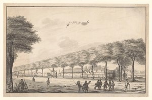 Utsikt over Fort de Waterplaats på Molenvliet i Batavia Vannhull (tittel på objekt)