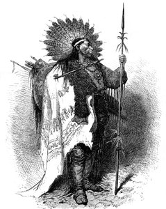En indianer, USA, 1800-tallet.