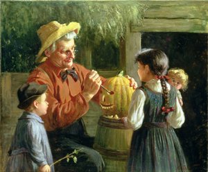 Jack-o-Lantern (olje på lerret)