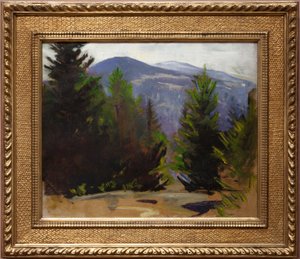 Skisse av Monadnock-fjellet av Abbott Handerson Thayer