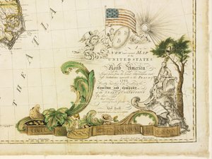 Amerikas første nasjonale kart, 1784 av Abel Buell