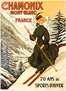 Chamonix Mont Blanc 70 år med vintersport. av Abel Faivre