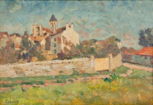Paysage (olje på lerret) av Abel Lauvray