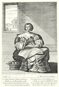 The Broiderer (gravering) av Abraham (after) Bosse