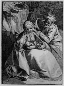 Den hellige familie av Abraham Bloemaert