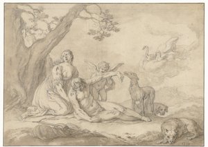 Diana og Endymion av Abraham Bloemaert