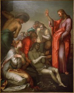 Oppreisningen av Lasarus av Abraham Bloemaert