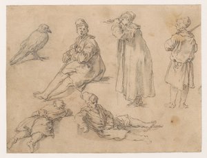 En sittende og to stående gutter av Abraham Bloemaert