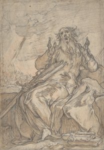 Saint Paul Seated, med sin omvendelse i bakgrunnen, sent på 1500- og midten av 1600-tallet. av Abraham Bloemaert