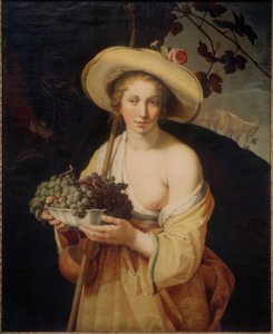 Gjeterinne med druer av Abraham Bloemaert