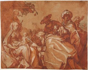 The Adoration of the Magi, 1624 av Abraham Bloemaert