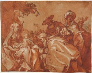 Tilbedelsen av magiene av Abraham Bloemaert