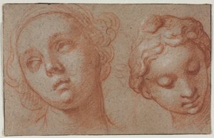 To kvinnelige hoder av Abraham Bloemaert