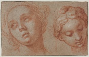 To kvinnelige hoder, første halvdel av 1600-tallet. av Abraham Bloemaert
