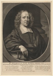 MR. Henry van Born av Abraham Blooteling, after Nicolaes Maes