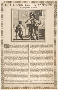 Kapteinens kjærlighetsbrev, ca. 1636. av Abraham Bosse