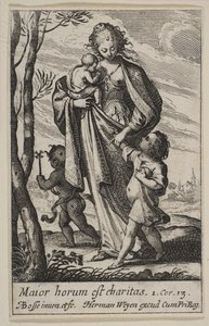 Veldedighet, 1636. av Abraham Bosse