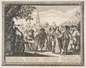 Dans på Village Square, ca. 1633. av Abraham Bosse