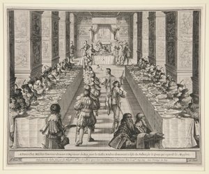 Arrangement av høytiden, fra av Abraham Bosse