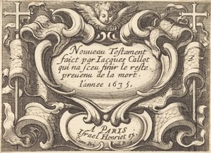 Frontispice for Callots "Det nye testamente" av Abraham Bosse