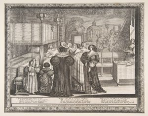 Tilbake fra dåpen, 1633. av Abraham Bosse