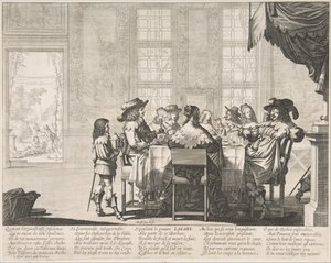 The Banket of the Rich Man, midten til slutten av 1600-tallet. av Abraham Bosse