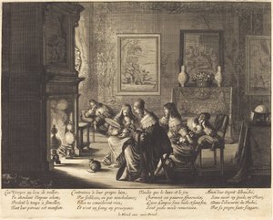 De tåpelige jomfruene sover av Abraham Bosse