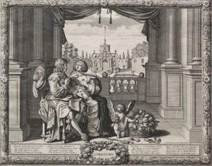 De fire årstidene: Våren, 1635. av Abraham Bosse