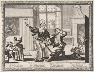 The Husband-Beater, ca. 1633 (etsing og gravering) av Abraham Bosse