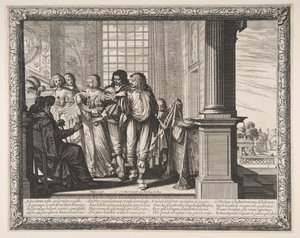 Den fortapte sønnen skifter klær, ca. 1636. av Abraham Bosse