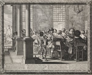The Prodigal Son: The Feast in Honor of the Prodigals Return. av Abraham Bosse