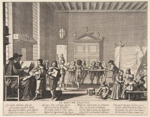 Skolemesteren, ca. 1635-38. av Abraham Bosse