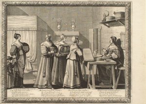 Bryllupet på landet: bryllupsgavene av Abraham Bosse