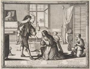 The Wife-Beater, ca. 1633. av Abraham Bosse
