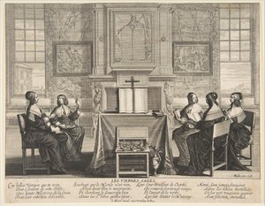 The Wise Virgins Conversing, ca. 1635. av Abraham Bosse
