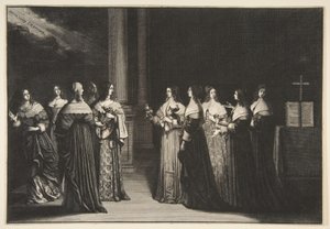 De kloke jomfruene nekter å gi olje til de tåpelige jomfruene av Abraham Bosse